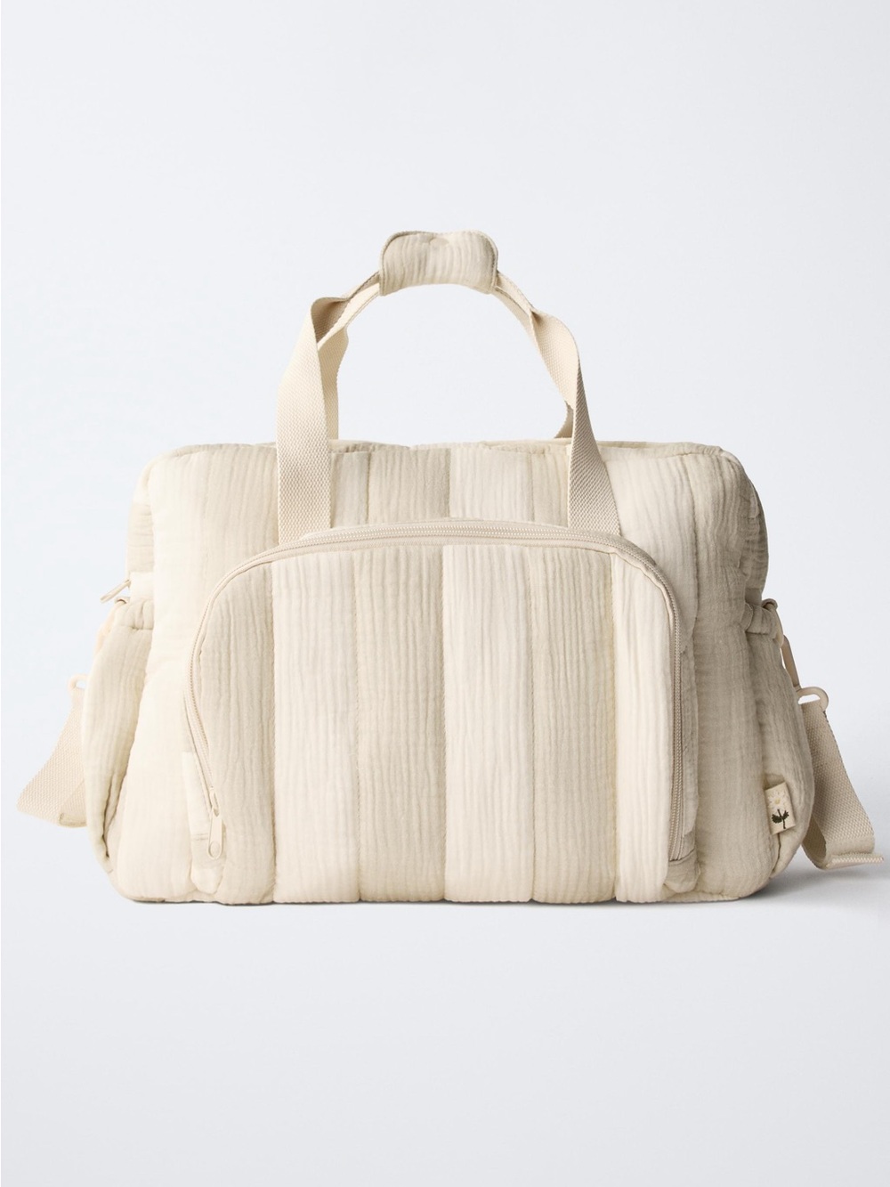 Zara Cream Striped Quilted Maternity Baby Bag Set Hospital Bag Changing Pad NEW